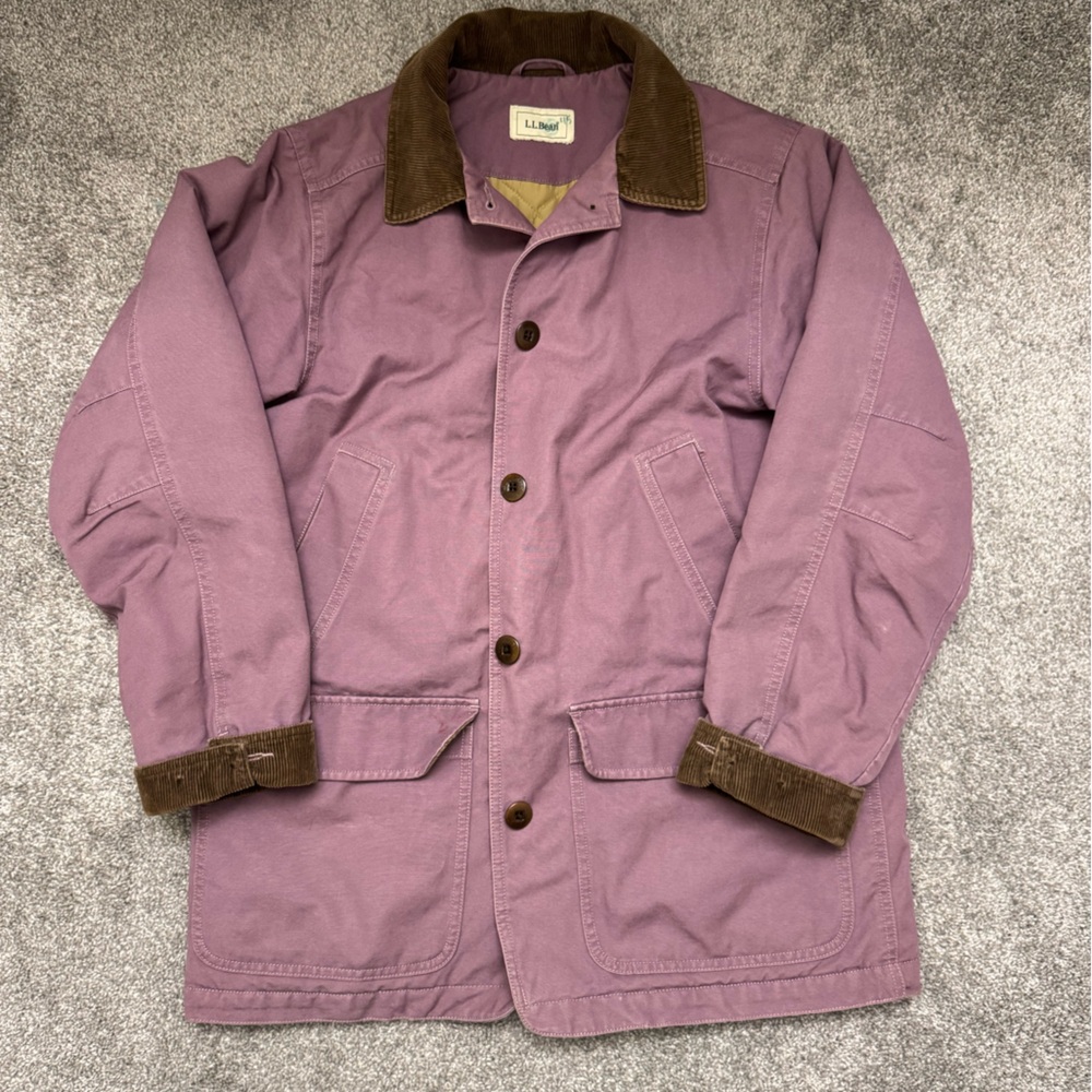 L.L.Bean Women’s Adirondack Barn Chore Coat Quilt Lined purple size small jacket